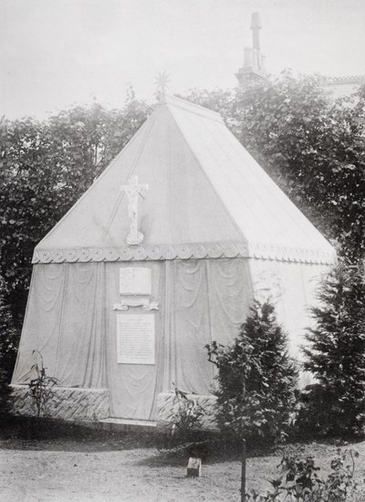 Het mausoleum in Mortlake, Surrey, waar Sir Richard Burton rust, uit 